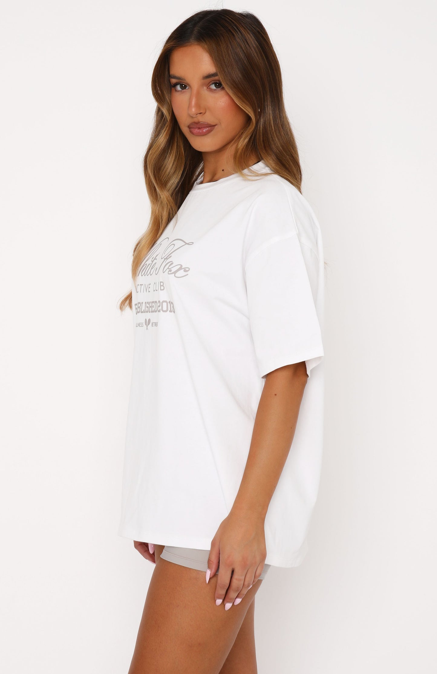 Blind Sided Oversized Tee White
