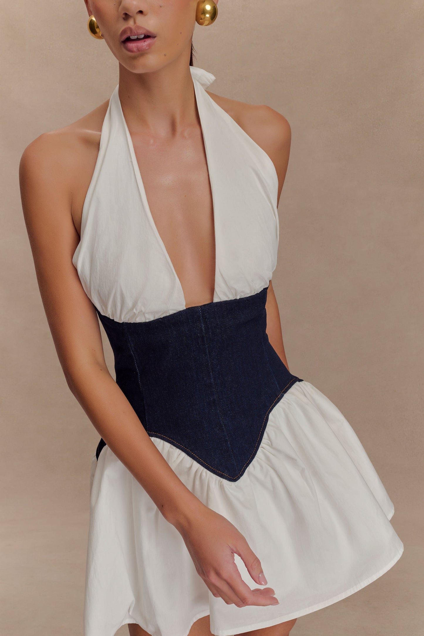 Merlyn Denim Cotton Mini Dress