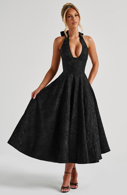 Effie Midi Dress - Red