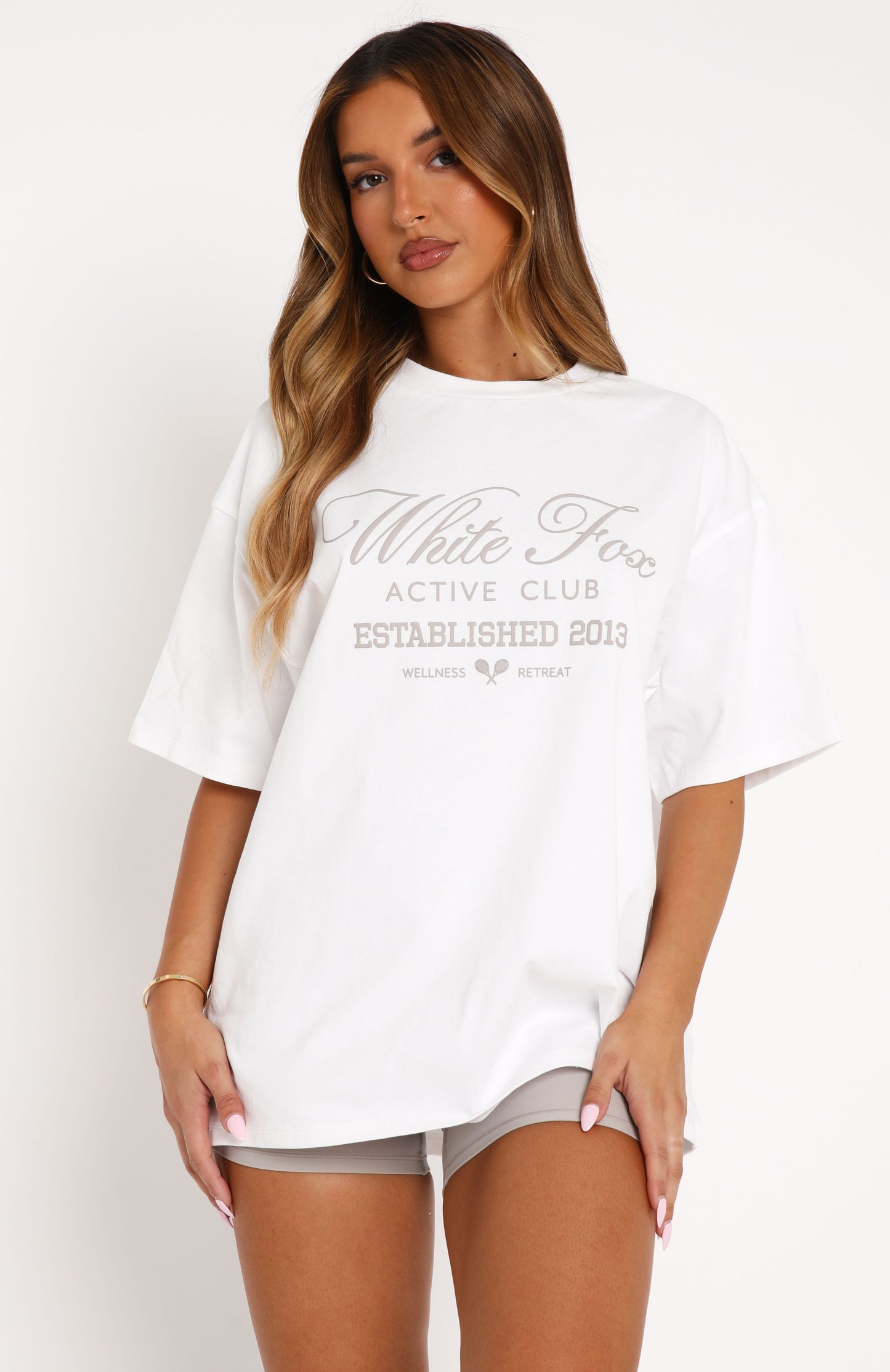 Blind Sided Oversized Tee White