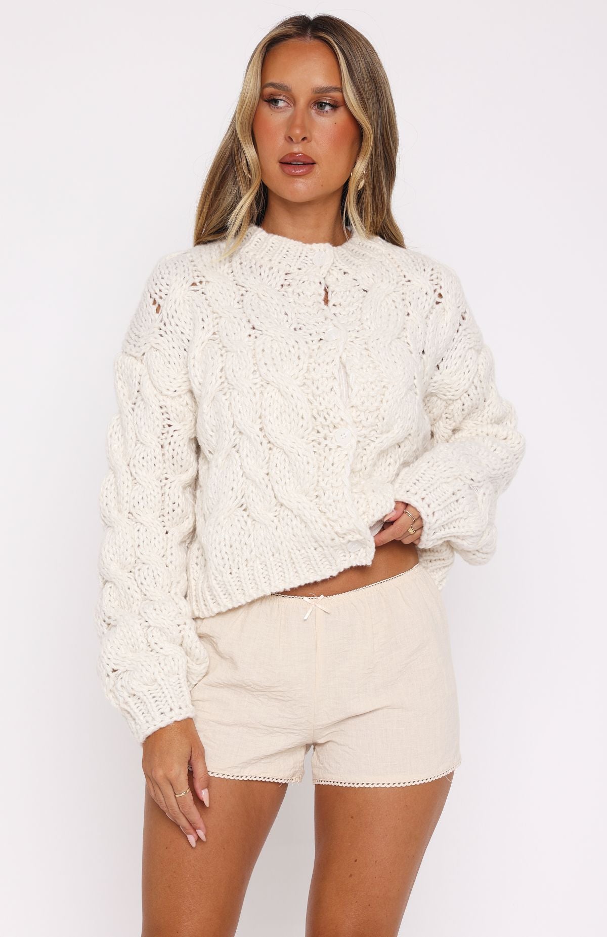 Summer Time Love Shorts Cream
