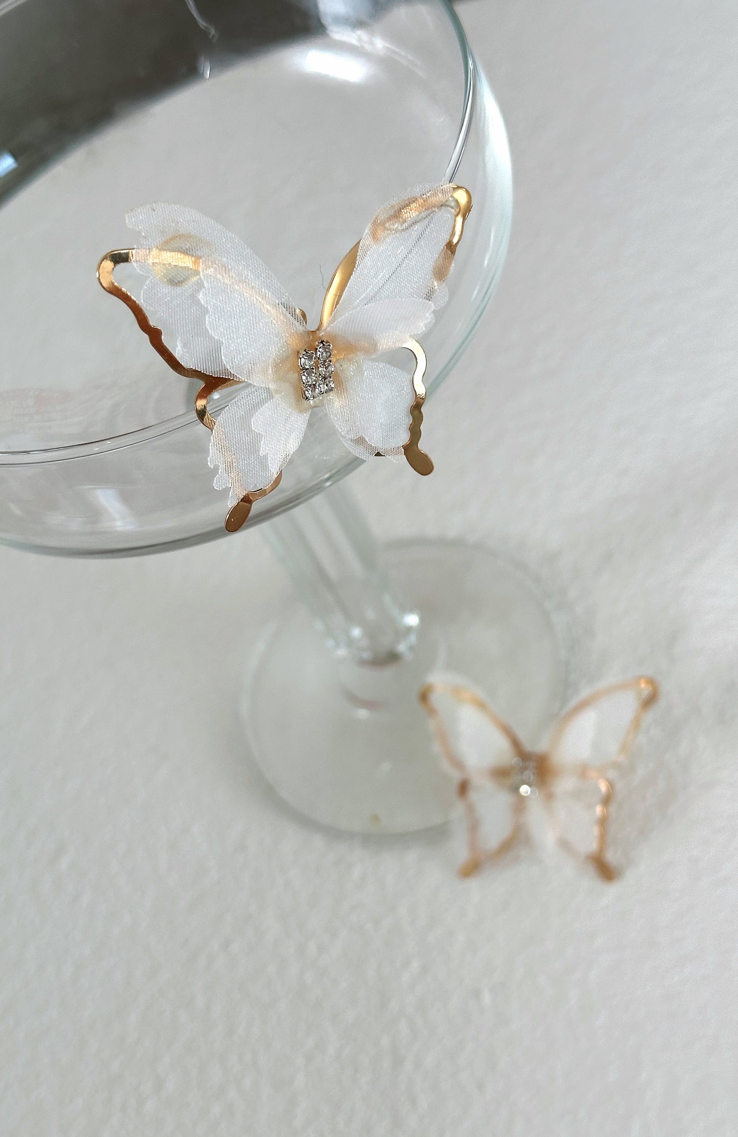 Willow Butterfly Earrings White