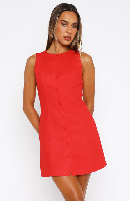 They Don't Know Me Mini Dress Red