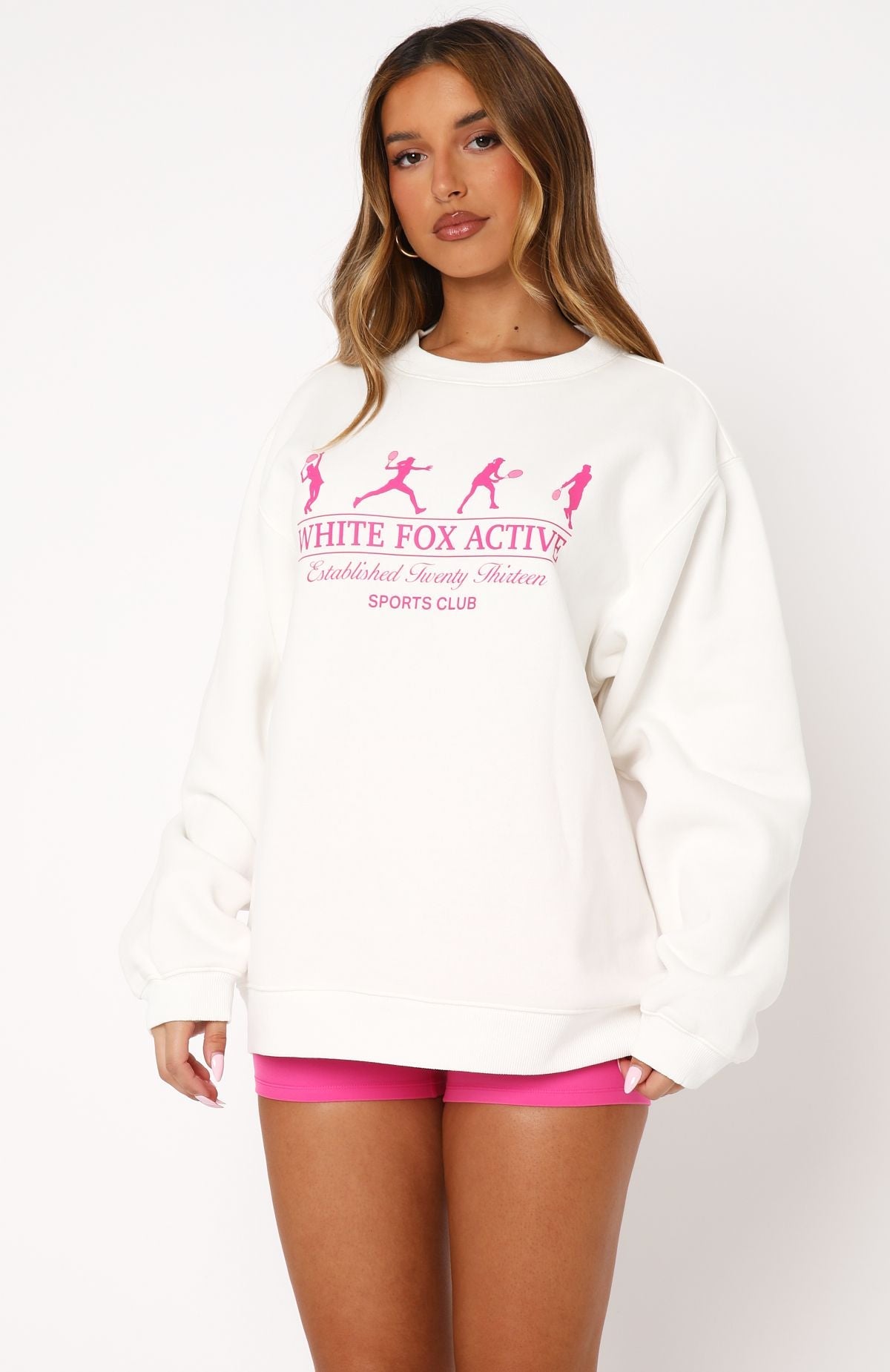 Take The Shot Oversized Sweater White