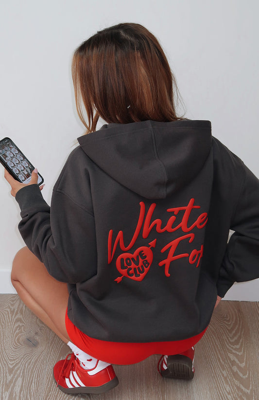 Be My Lover Oversized Hoodie Charcoal
