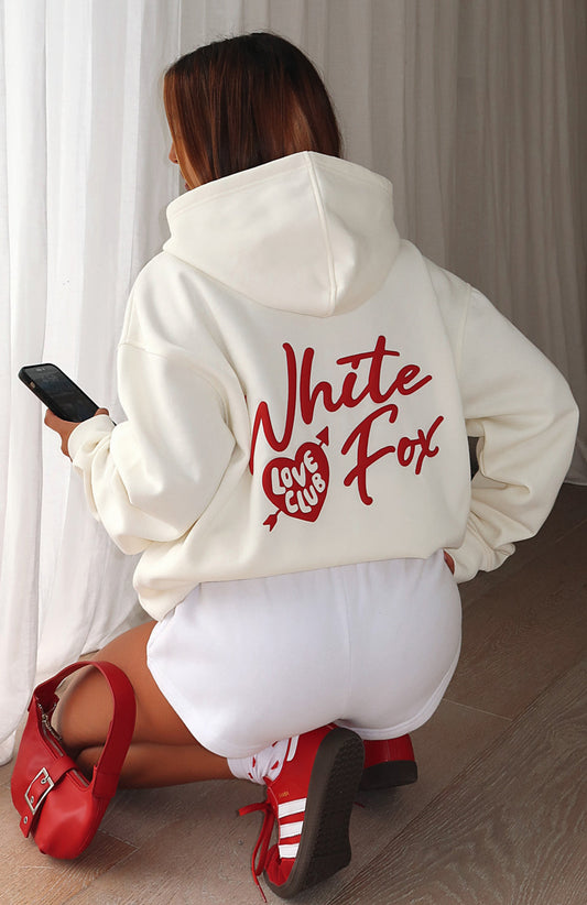 Be My Lover Oversized Hoodie Cream
