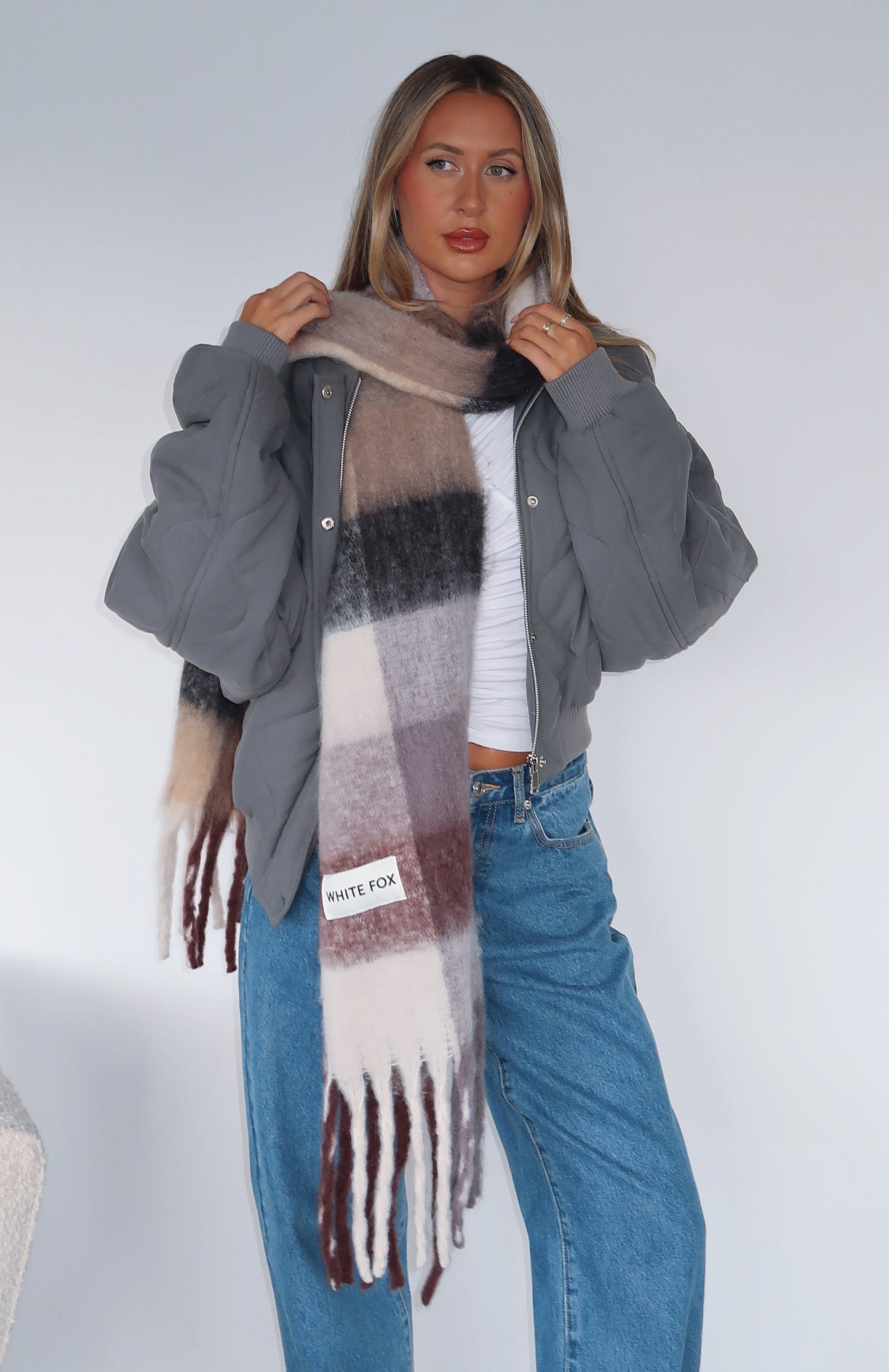 Colorado Scarf Burgundy/Cream