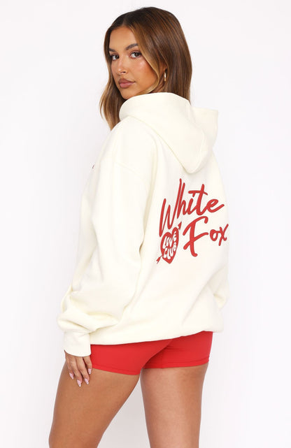 Be My Lover Oversized Hoodie Cream