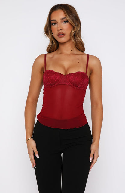 She Moves Bustier Wine