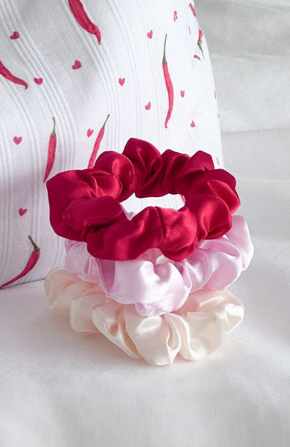 Dalia Hair Tie Set Baby Pink/Red/Cream