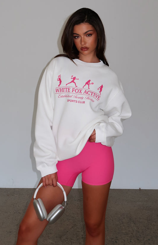 Take The Shot Oversized Sweater White