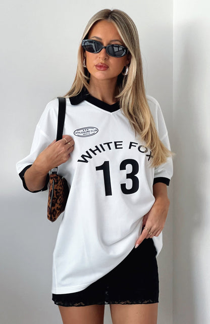 Take The Chance Oversized Jersey White