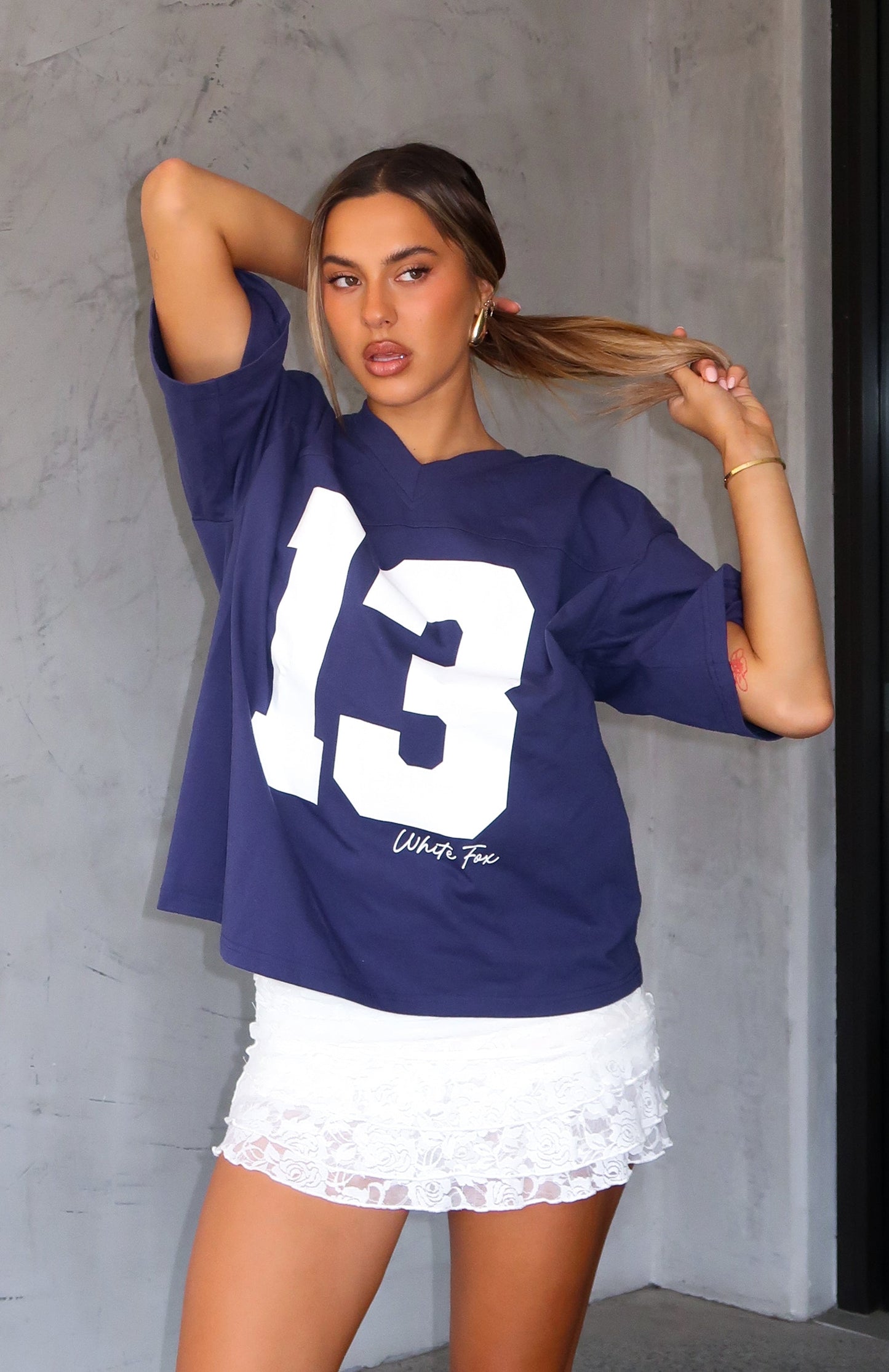 Take Your Place Oversized Tee Navy