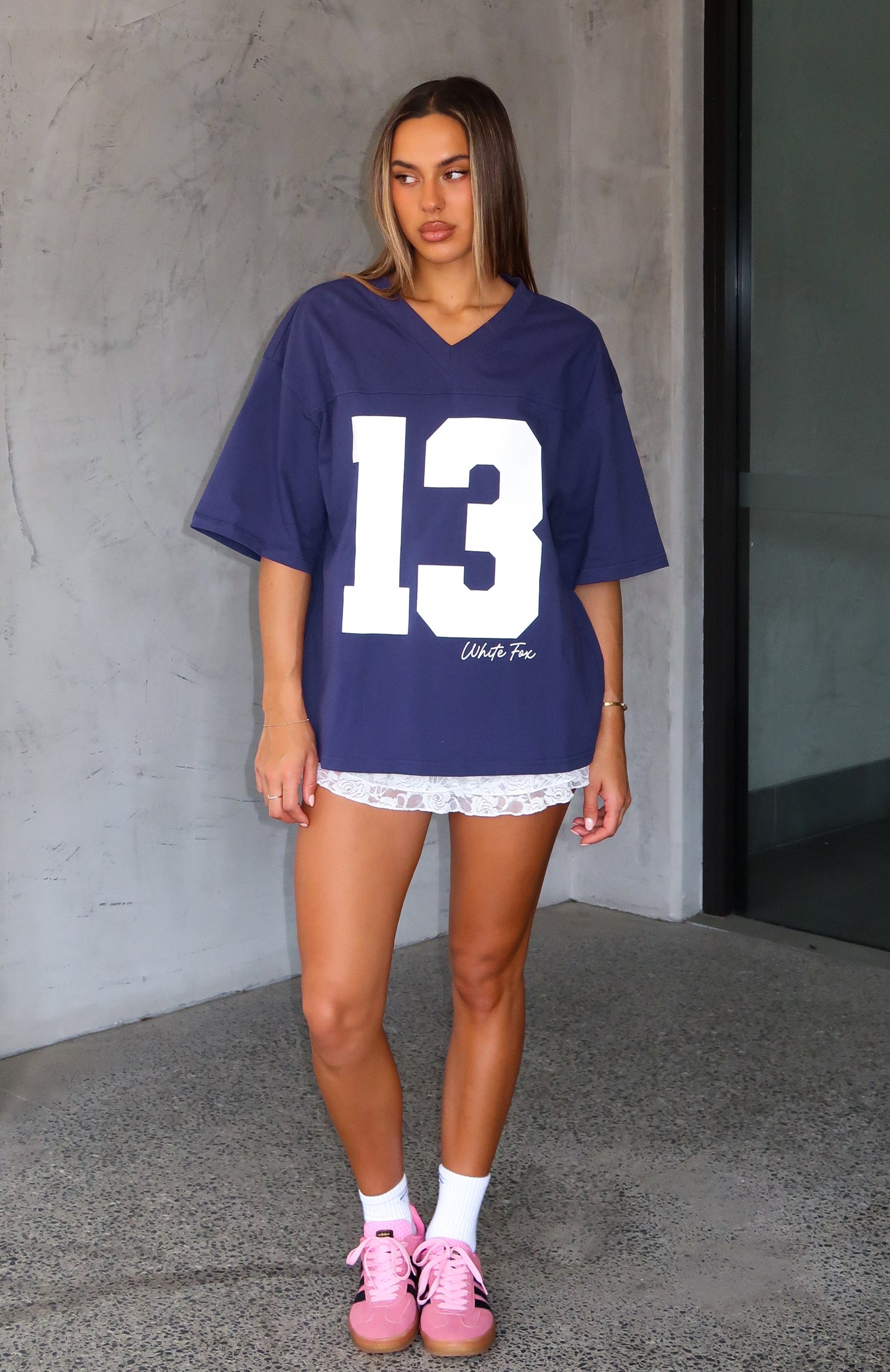 Take Your Place Oversized Tee Navy