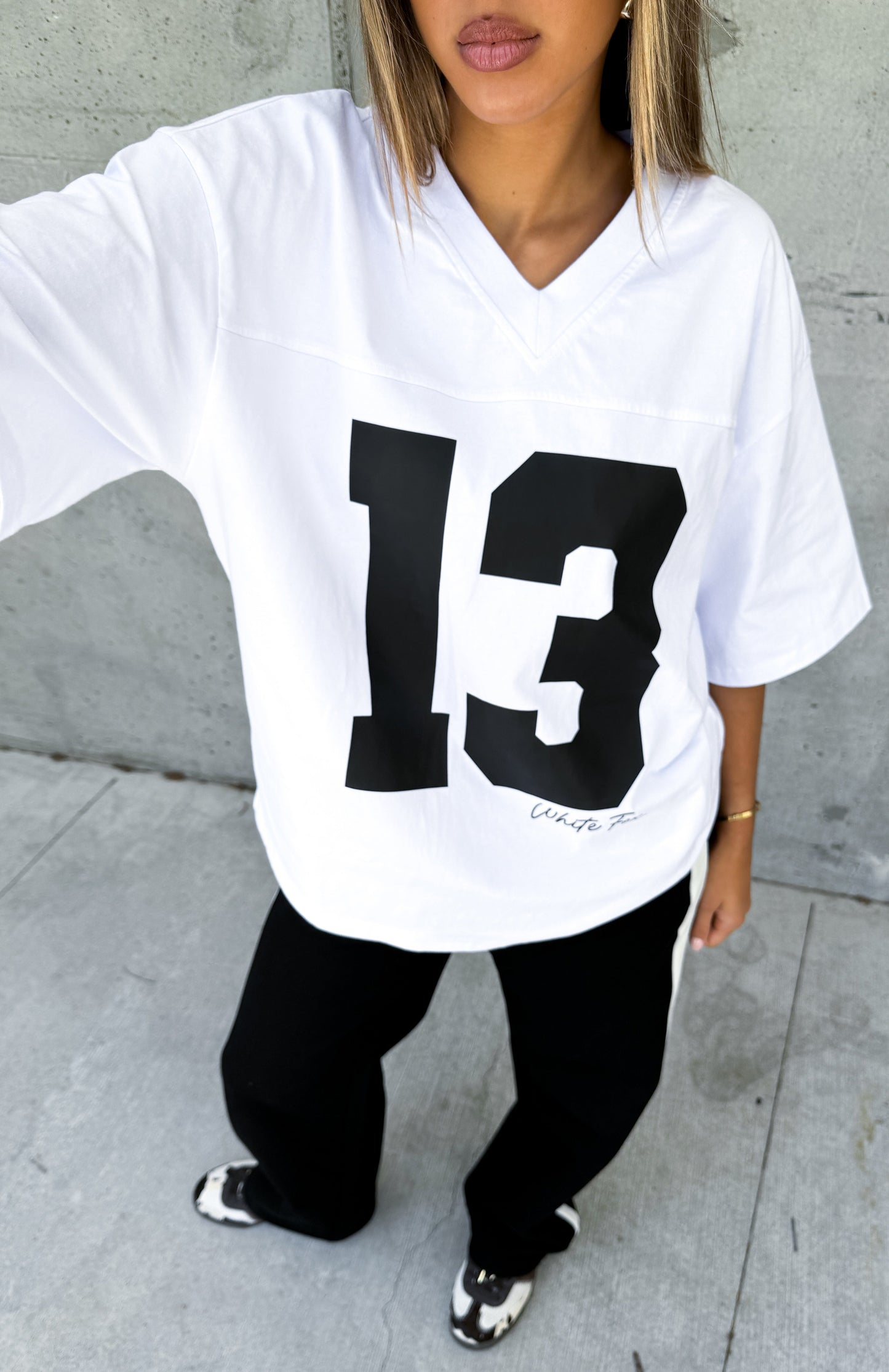 Take Your Place Oversized Tee White
