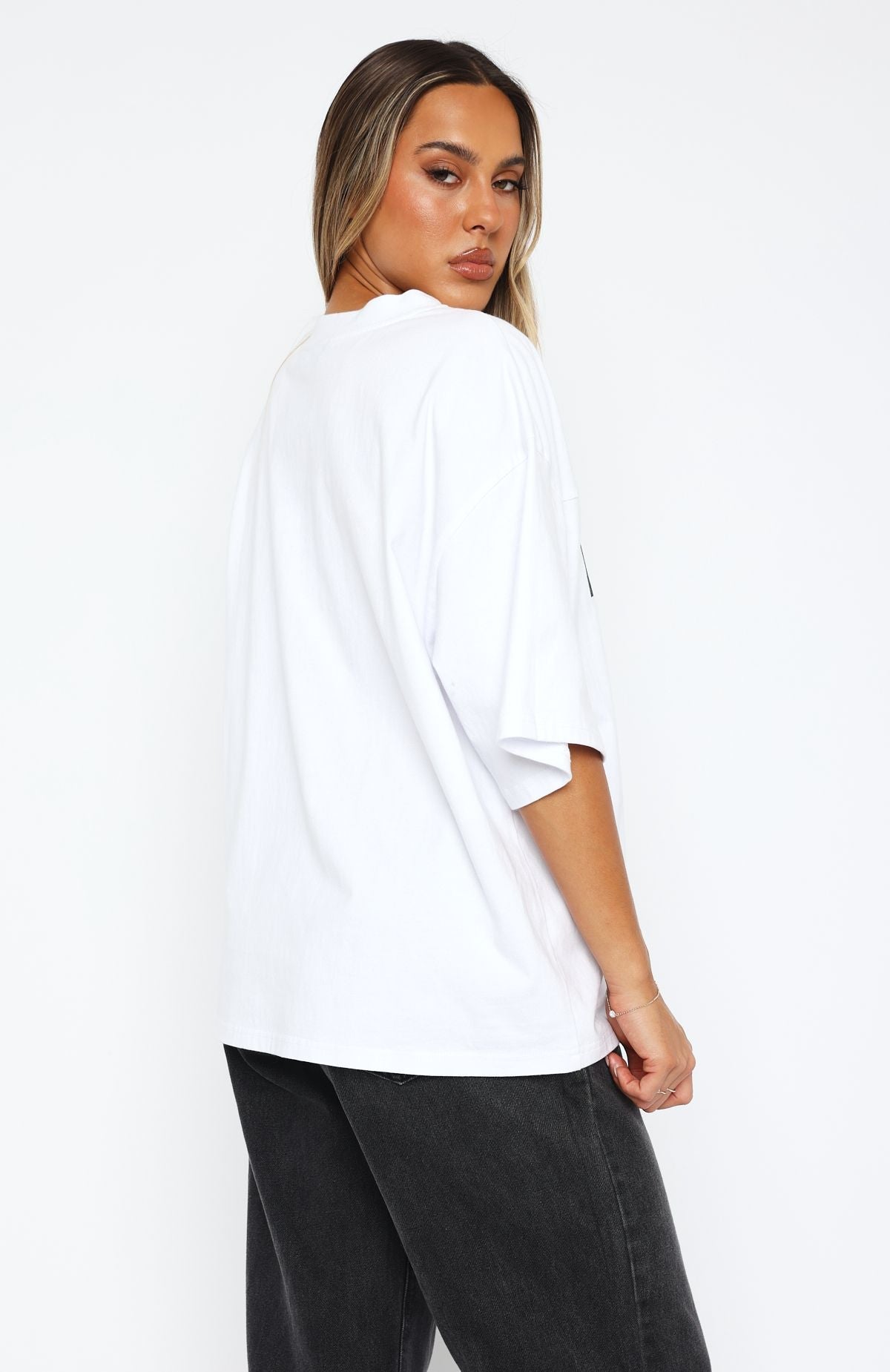Take Your Place Oversized Tee White