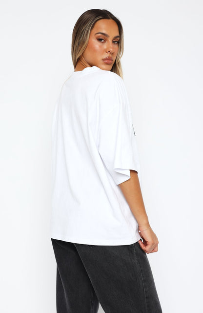 Take Your Place Oversized Tee White