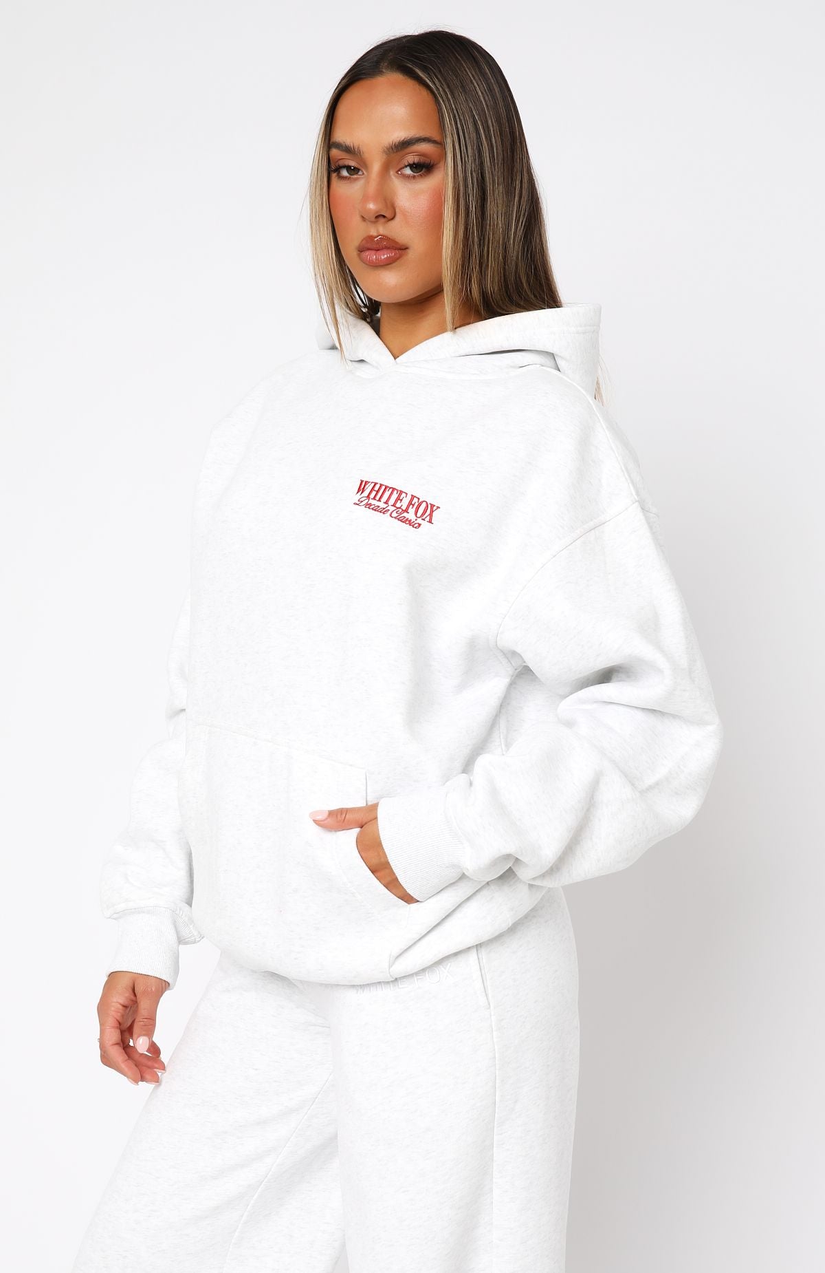 Decade Classics Essential Oversized Hoodie Grey Marle