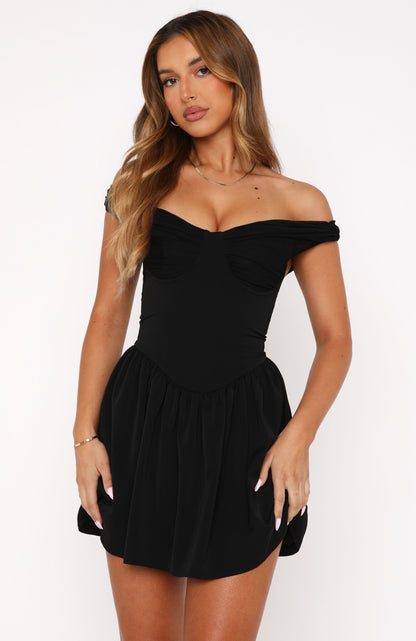 Taking So Long Mini Dress Black
