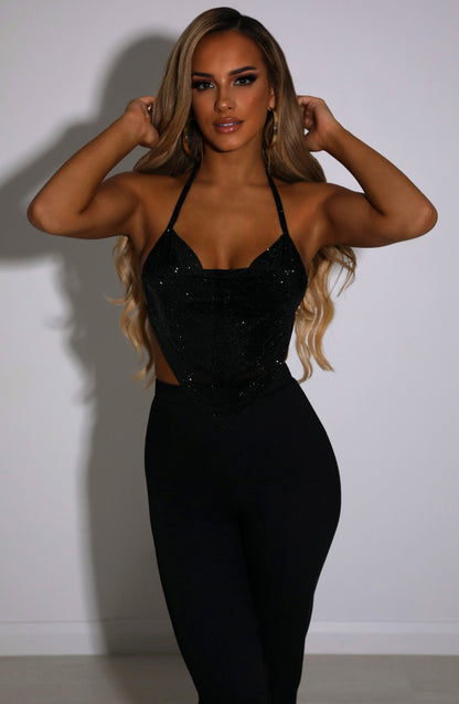Valery Diamante Top - Black